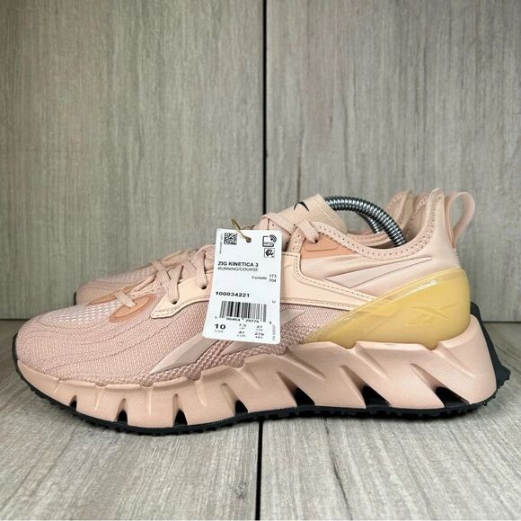 NEW Reebok Zig Kinetica 3 Pink Running Sneaker Athletic Shoes Women’s Size 10.5 - Picture 4 of 10